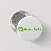 Logo Groene Partij Ronde Button 3,2 Cm (Voorkant /achterkant)