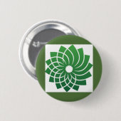 Logo Groene Partij Ronde Button 5,7 Cm (Voorkant /achterkant)