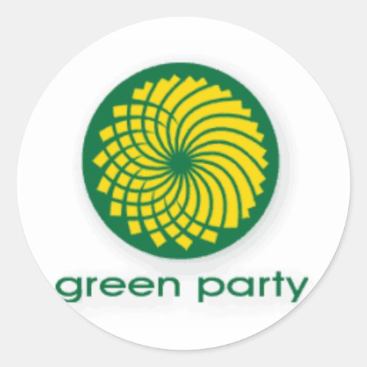 Logo Groene Partij Ronde Sticker (Voorkant)