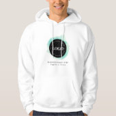 Logo Groene Waterverf Aangepaste zakelijke onderne Hoodie (Voorkant)