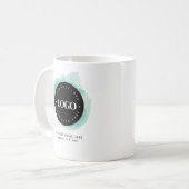 Logo Groene Waterverf Aangepaste zakelijke onderne Koffiemok (Voorkant links)