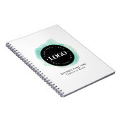 Logo Groene Waterverf Aangepaste zakelijke onderne Notitieboek (Rechterzijde)