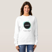 Logo Groene Waterverf Aangepaste zakelijke onderne Trui (Voorkant volledig)