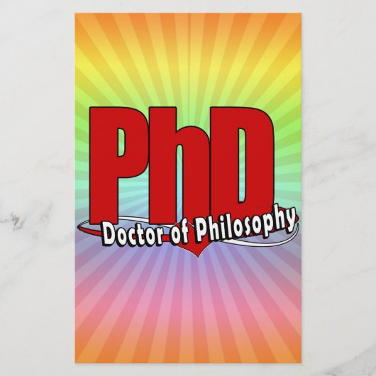 LOGO GROTE RODE PhD DOCTOR VAN FILOSOFIE Briefpapier (Voorkant)
