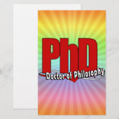 LOGO GROTE RODE PhD DOCTOR VAN FILOSOFIE Briefpapier (Voorkant / Achterkant)