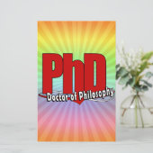 LOGO GROTE RODE PhD DOCTOR VAN FILOSOFIE Briefpapier (Staand voorkant)