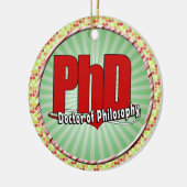 LOGO GROTE RODE PhD DOCTOR VAN FILOSOFIE Keramisch Ornament (Links)