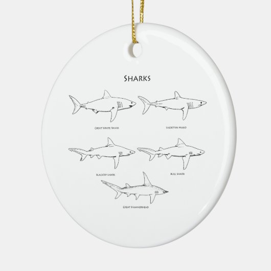 Logo haaien keramisch ornament (Links)