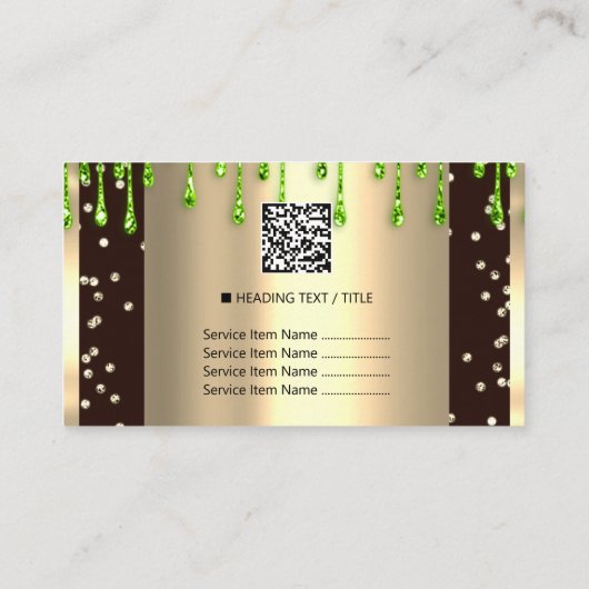 Logo Hair Makeup Nails Drift SPA QR Code Drives Visitekaartje (Achterkant)