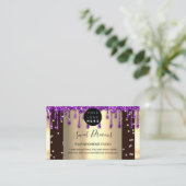 Logo Hair Makeup Nails Drift SPA QR Code Drives Visitekaartje (Staand voorkant)