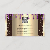 Logo Hair Makeup Nails Drift SPA QR Code Drives Visitekaartje (Achterkant)