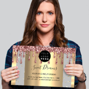 Logo Hair Makeup Nails Drift SPA QR Code Grey Visitekaartje