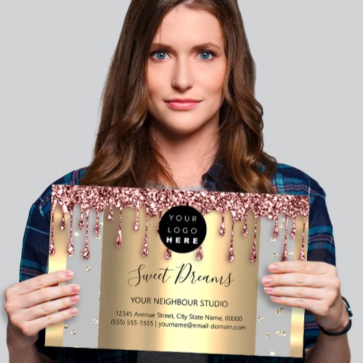 Logo Hair Makeup Nails Drift SPA QR Code Grey Visitekaartje