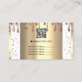 Logo Hair Makeup Nails Drift SPA QR Code White Visitekaartje (Achterkant)