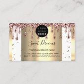 Logo Hair Makeup Nails Drift SPA QR Code White Visitekaartje (Voorkant)