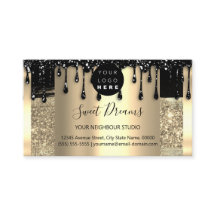 Logo Hair Makeup Nails Drift SPA QRCode Gold Glam