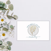 Logo Hairdresser Makeup Artist Blue QR Code White Visitekaartje