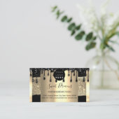 Logo HairMakeup Nails Drift SPA QRCode Gold Busin Visitekaartje (Staand voorkant)