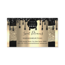 Logo HairMakeup Nails Drift SPA QRCode Gold Busin