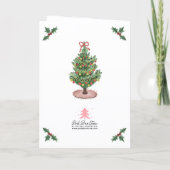 Logo Hand Drawn Charming Christmas Tree Business Feestdagen Kaart (Achterkant)