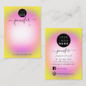 Logo handgemaakte juwelen Kaart Geel Roze Visitekaartje (Voorkant / Achterkant)