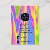 Logo handgemaakte juwelen Kaart holografisch moder Visitekaartje (Achterkant)