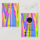 Logo handgemaakte juwelen Kaart holografisch moder Visitekaartje (Voorkant / Achterkant)