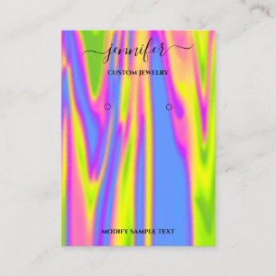 Logo handgemaakte juwelen Kaart holografisch moder Visitekaartje