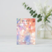 Logo handgemaakte juwelen Kaart holografisch Roos Visitekaartje (Staand voorkant)