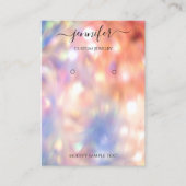 Logo handgemaakte juwelen Kaart holografisch Roos Visitekaartje (Voorkant)