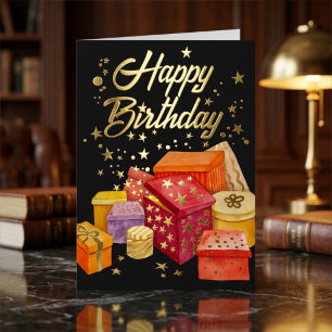Logo Handgeschilderde Cadeaus Zakelijke Verjaardag Folie Feestdagenkaart