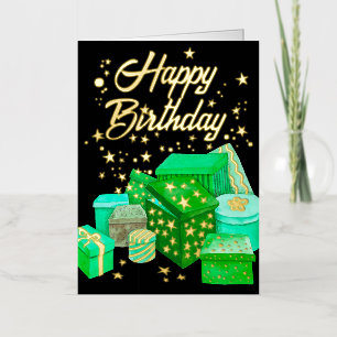 Logo Handgeschilderde Groene Cadeaus Zakelijke Ver Folie Feestdagenkaart