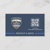 Logo handhavings QR-code politieagent  Visitekaartje (Achterkant)