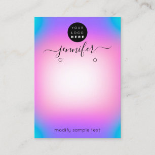 Logo Handmade Jewelry Card SocialOmbre Pink Visitekaartje