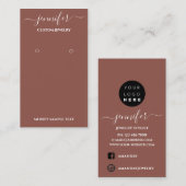 Logo Handmade Jewelry Kaart Brown Roos Visitekaartje (Voorkant / Achterkant)