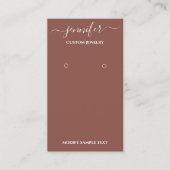 Logo Handmade Jewelry Kaart Brown Roos Visitekaartje (Voorkant)