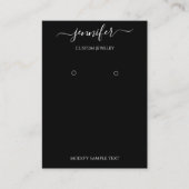 Logo Handmade Jewelry Kaart Minimalism Black White Visitekaartje (Voorkant)