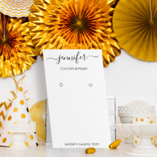 Logo Handmade Jewelry Kaart Minimalism White Visitekaartje