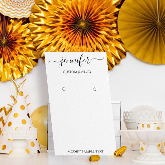 Logo Handmade Jewelry Kaart Minimalism White Visitekaartje