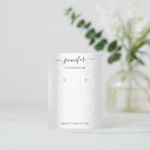 Logo Handmade Jewelry Kaart Silver Grey Visitekaartje (Staand voorkant)