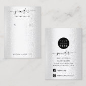 Logo Handmade Jewelry Kaart Silver Grey Visitekaartje (Voorkant / Achterkant)