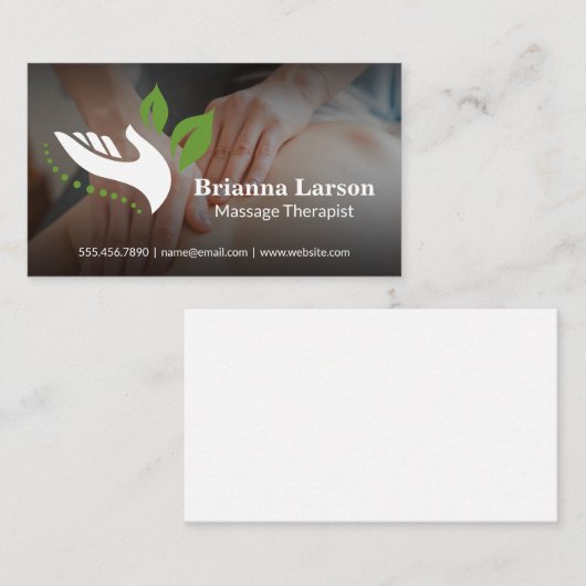 Logo Handmassagetherapeut | Gezondheid Visitekaartje (Voorkant / Achterkant)