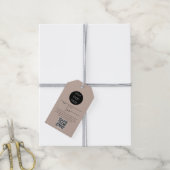 Logo Hang Label Prijs Kleding Zorg Hand Made Beige Cadeaulabel (Met Touw)