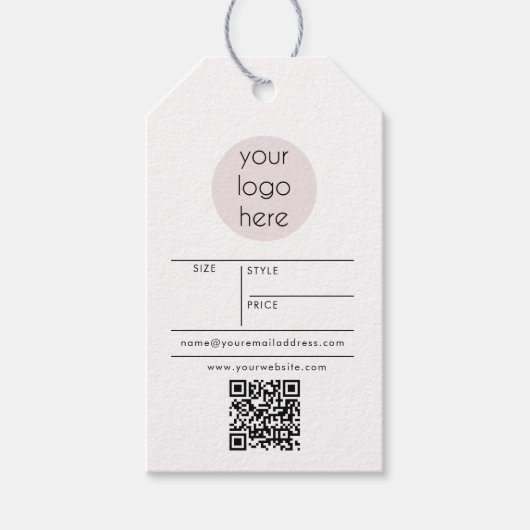 Logo Hang Label Prijs Kleding Zorg Hand Made Cadeaulabel (Voorkant)