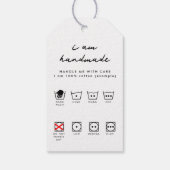 Logo Hang Label Prijs Kleding Zorg Hand Made Cadeaulabel (Achterkant)