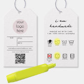 Logo Hang Label Prijs Kleding Zorg Hand Made Cadeaulabel