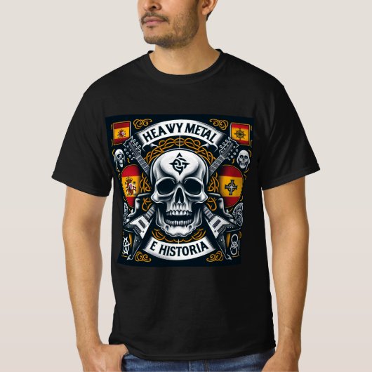 Logo Heavy metal e historia - Youtube T-shirt (Voorkant)