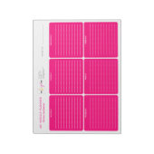 Logo heldere, roze, eenvoudige, niet-gedateerde we notitieblok (Linkerzijde)