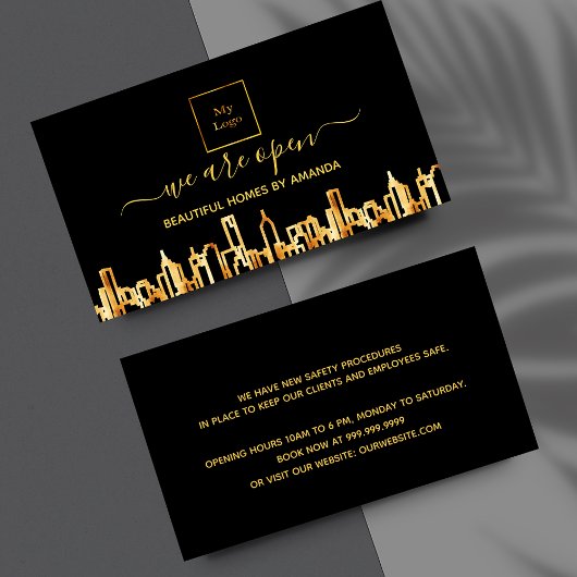 Logo heropende thuisschoonmaakservice voor bedrijv visitekaartje