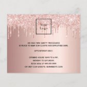 Logo heropening haar schoonheidssalon roze goud gl flyer (Achterkant)